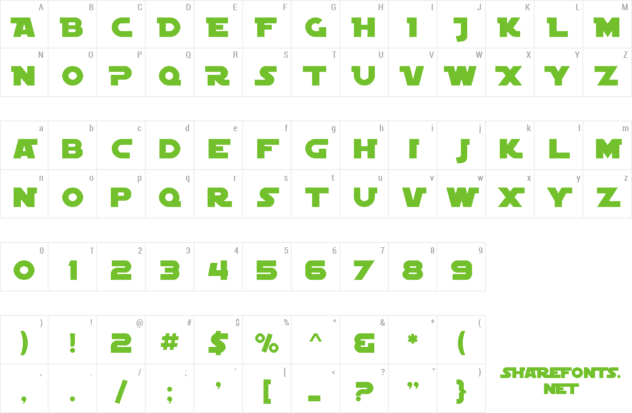 Font SF Distant Galaxy Alternate preview